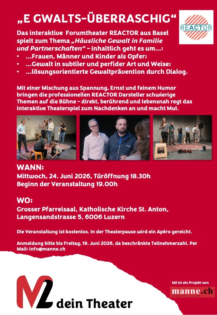 Flyer als PDF herunterladen... Flyer Forum-Theater «E GWALTS-ÜBERRASCHIG»